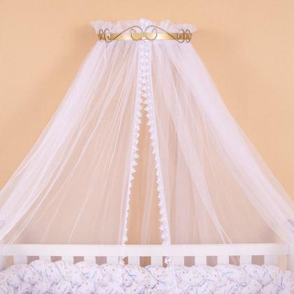 Imagem de Dossel de Berco De Bebe Para Parede Rococo Lateral Dourado