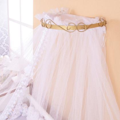 Imagem de Dossel de Berco De Bebe Para Parede Rococo Lateral Dourado