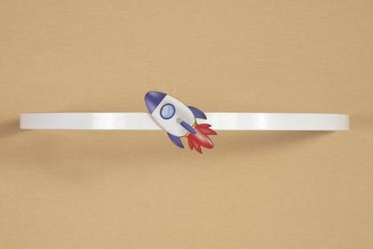 Imagem de Dossel Dorsel de Parede  Foguete Astronauta Espaço Azul