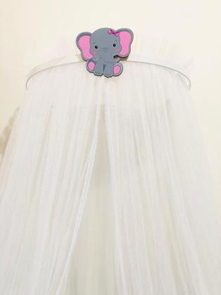 Imagem de Dossel Elefante menina com tule mosquiteiro