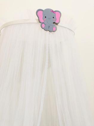 Imagem de Dossel Elefante menina com tule mosquiteiro