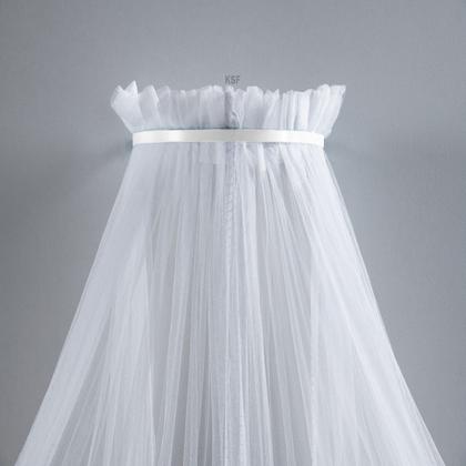 Imagem de Dossel Mosquiteiro Parede Liso Simples Quarto Bebe Criança Infantil Branco Berço Americano Nacional 