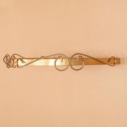 Imagem de Dossel Suporte Berço Bebe P/ Parede Rococo Invertido Dourado