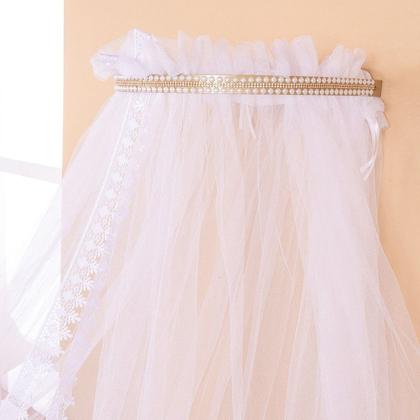 Imagem de Dossel Suporte Berco De Bebe Para Parede Enfeitado Dourado