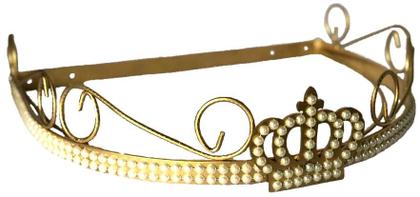 Imagem de Dossel Suporte Berco Para Parede Enfeitado Coroa Dourado