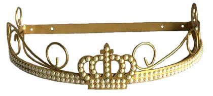 Imagem de Dossel Suporte Berco Para Parede Enfeitado Coroa Dourado