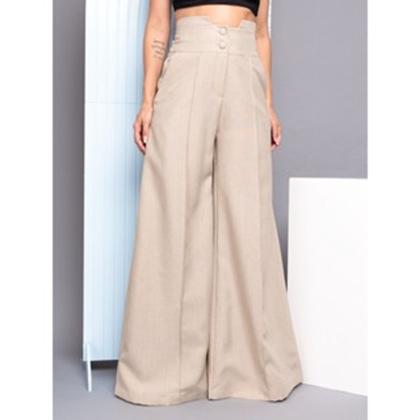 Imagem de  DOUTORAS MODAS Calça Pantalona de Linho 8302 Conforto e Estilo em Alta