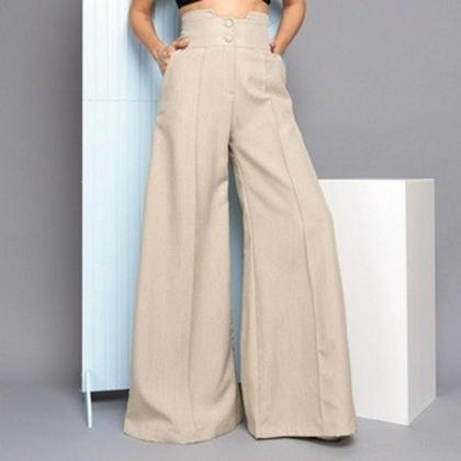 Imagem de  DOUTORAS MODAS Calça Pantalona de Linho 8302 Conforto e Estilo em Alta