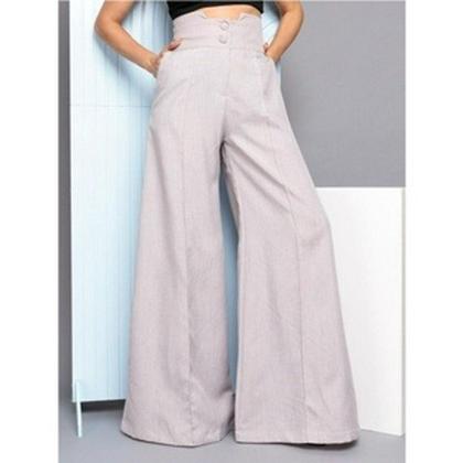Imagem de  DOUTORAS MODAS Calça Pantalona de Linho 8302 Conforto e Estilo em Alta