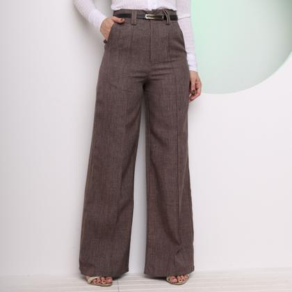 Imagem de Doutoras Modas Calça Pantalona Linho Acompanha Cinto Coleção Nova 10020