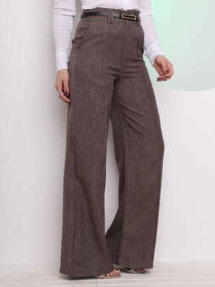 Imagem de Doutoras Modas Calça Pantalona Linho Acompanha Cinto Coleção Nova 10020