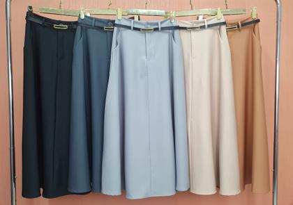 Imagem de Doutoras Modas Saia Longa Moda Tendencia Tecido Amarante 12400