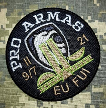Imagem de DPA007V 02 Pró Armas patch bordado Com Fecho de Contato