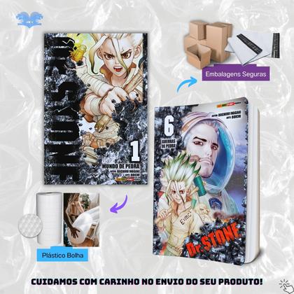 Dr. Stone Mangá KIT Volume 1 Ao 6 em Português Novo Lacrado