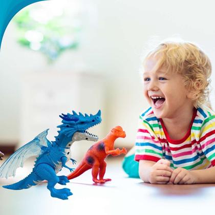 Imagem de Dragão Articulado Luminoso Presente Para Menino Chega Logo