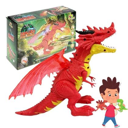 Imagem de Dragão Com Som E Luz Brinquedo Interativo Presente Para Menino Pronto Envio