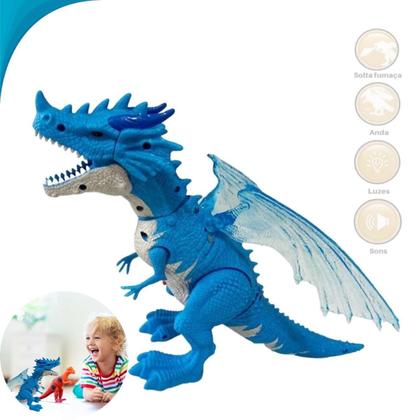 Imagem de Dragão Com Som E Luz Brinquedo Interativo Presente Para Menino Pronto Envio