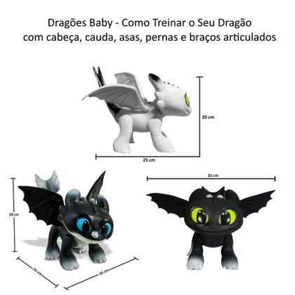 Imagem de Dragões Filhotes do Banguela Kit com Dusk Eclipse e Dawn Licenciado Dreamworks