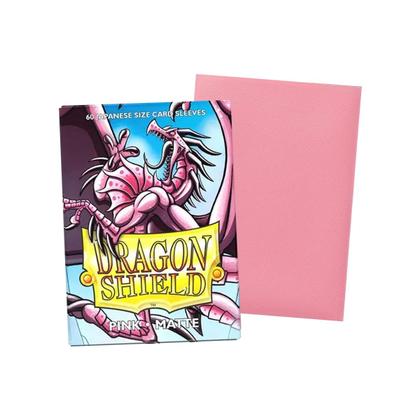 Imagem de Dragon Shield 60 Sleeves Japanese Size Pink Para Cartas Yugioh