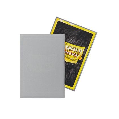Imagem de Dragon Shield 60 Sleeves Japanese Size Silver Para Cartas Yugioh