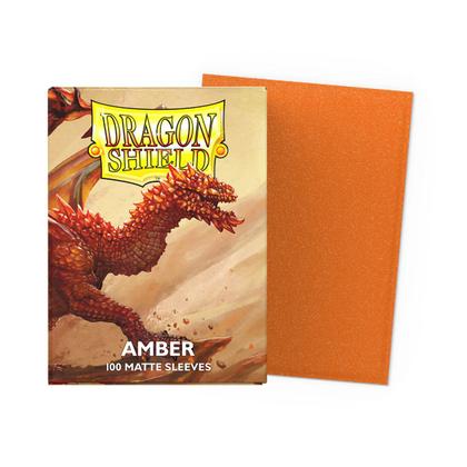 Imagem de Dragon Shield Matte Amber 100 un Sleeves Para Cartas Pokemon Magic