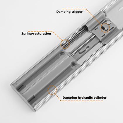 Imagem de Drawer Slides LONTAN de 16 polegadas Soft Close, extensão total de 3 dobras