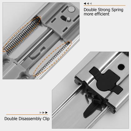 Imagem de Drawer Slides LONTAN de 16 polegadas Soft Close, extensão total de 3 dobras