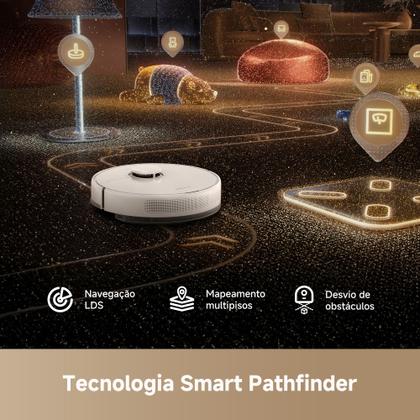 Imagem de DREAME D15 Plus Robô Aspirador e Passa Pano com Autoesvaziamento, Sucção 13.000 Pa, Compatível com Alexa, 127V