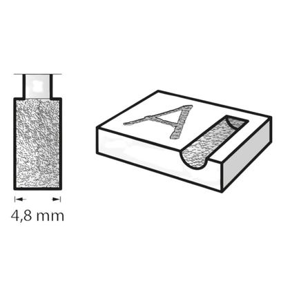 Imagem de Dremel 7123 Ponta Diamantada Cilíndrica 4,8mm 26157123AC000