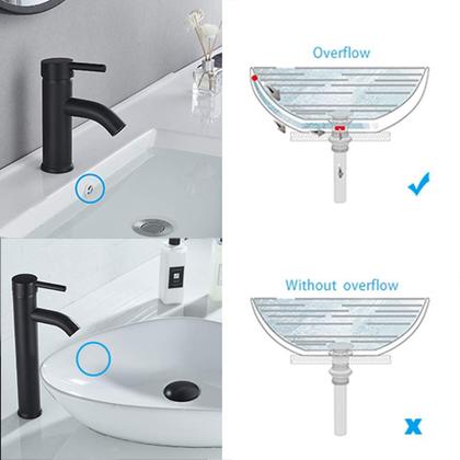 Imagem de Dreno de pia de banheiro VOTON Pop-Up Black Brass, 6x6x10cm