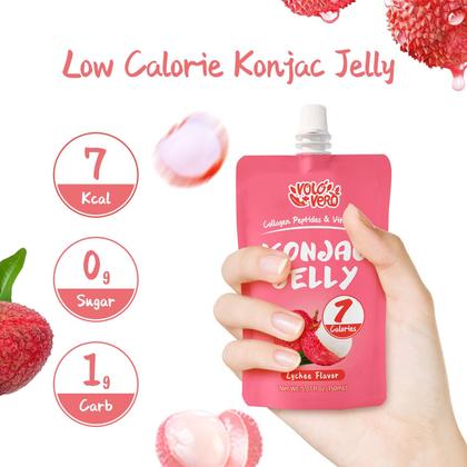 Imagem de Drink Konjac Jelly Pouch Drink VOLO VERO Lychee, pacote com 10 e 7 calorias