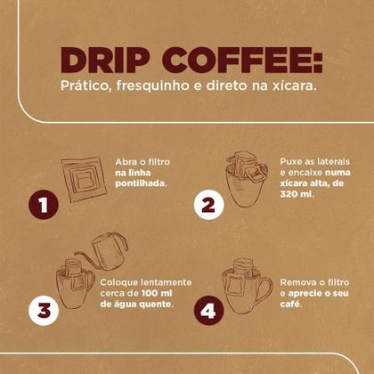 Imagem de Drip Coffee Gourmet Dark Roast 3 Corações