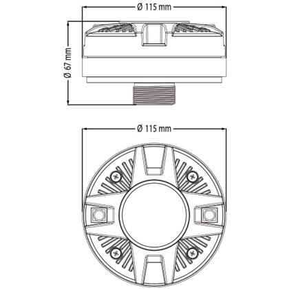 Imagem de Driver 25mm 40w Rms 8 Ohms - Atk 45mh2580b-8 - Médios E Agudos F108