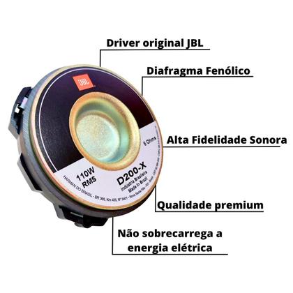 Imagem de Driver diafragma fenolico d200-x jbl selenium original 8 ohms 110w rms corneta compressão som automotivo