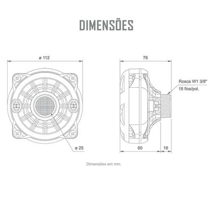 Imagem de Driver JBL Selenium D250X 100 RMS 8 Ohms