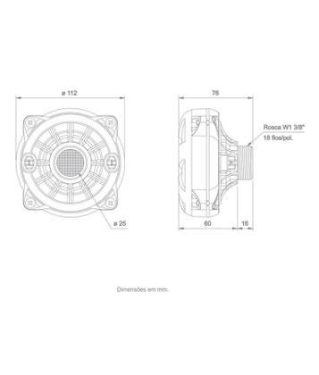 Imagem de Driver Jbl Selenium D250x Corneta 100w Rms 8 Ohms D250-x