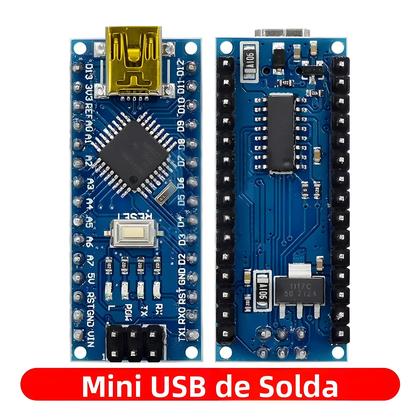 Imagem de Driver Mini Nano 3.0 USB Compatível Com Controlador ATMEGA328P Para Arduino Tipo-C Micro USB