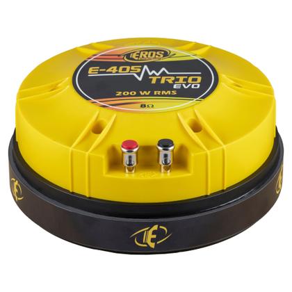Imagem de Driver Profissional Eros E405 Trio Evo 200W RMS 8 Ohms Amarelo Corneta Eros Cornetão