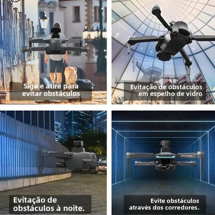 Imagem de Drone 4K L200 pro MAX Com Câmera Dupla 360 graus Quadcopter RC FPV Com Motor Sem Escovas E Evitação De