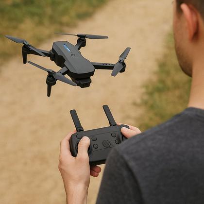 Imagem de Drone A15 Pro Dobrável com Controle Remoto Led Hélices Extra