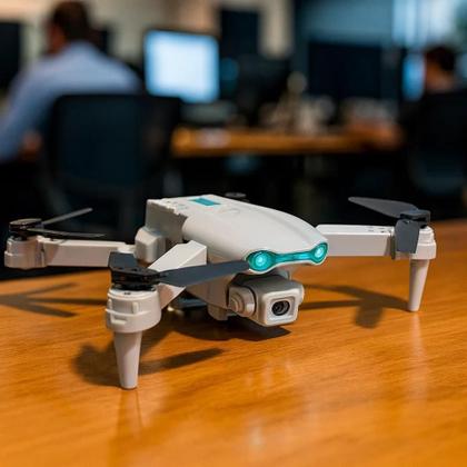 Imagem de Drone com Duas Câmeras 4K HD KK5 Alta Resolução Wifi 2.4G Controle Remoto Retorno Unico Acrobacias Altura Estavel