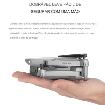 Imagem de Drone E88 com Câmera 4K HD Design Dobrável Resistente 2 Baterias WiFi FPV Controle Remoto Estabilizador Compacto e Portátil
