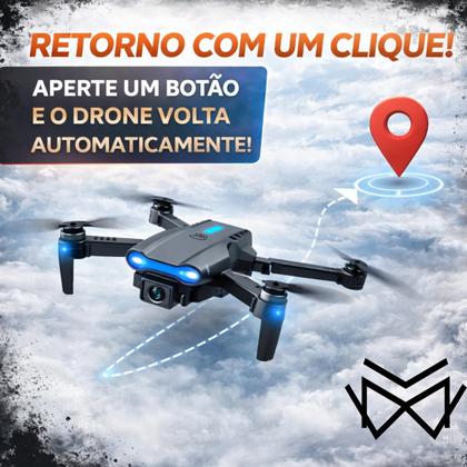 Imagem de Drone E99 Pro 4K WiFi FPV Dobrável com Câmera Ajustável 90, Retenção de Altitude, Retorno com 1 Tecla, Modo Sem Cabeça, Giro 360, Voo por Trajetória