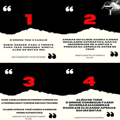 Imagem de Drone E99 Pro2 Wifi Camera Controle Com 2 Baterias + Case Para Guarda-lo 