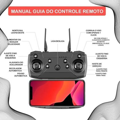 Imagem de Drone E99 Pro2 Wifi Camera Controle Com 2 Baterias + Case Para Guarda-lo 
