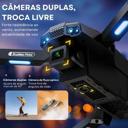 Imagem de Drone F198 4K Câmera Dupla WiFi FPV Brushless Dobrável com Siga Me Voo por Trajetória Foto por Gestos Retorno Automático Headless Giro 360