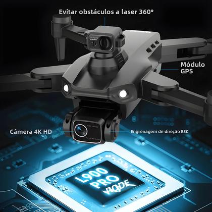 Imagem de Drone GPS 4K L900 pro SE MAX Com Câmera WIFI 360 Evitação De Obstáculos FPV Motor Sem Escovas