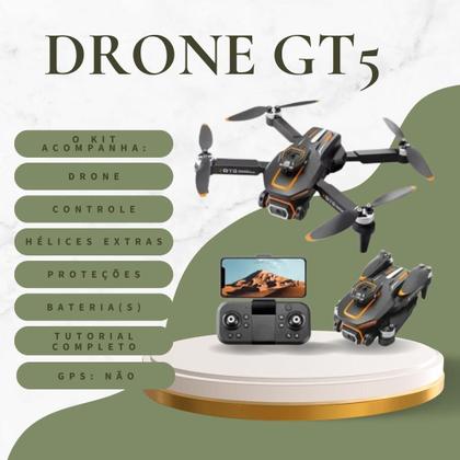 Imagem de Drone GT5  Câmera HD, Wi-Fi FPV, Evita Obstáculos, Motor Brushless, 1 Bateria