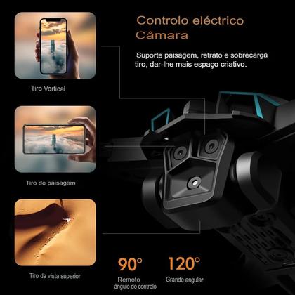 Imagem de Drone K12 MAX Mini, com Tela HD e Câmera 8K - 2 Baterias Evita Obstáculos