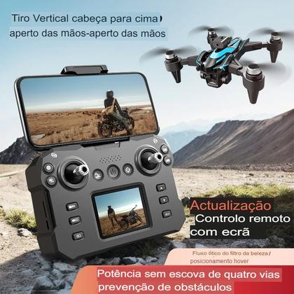 Imagem de Drone K12 MAX Mini, com Tela HD e Câmera 8K - 2 Baterias Evita Obstáculos